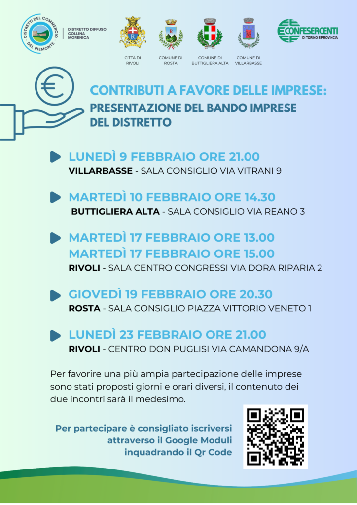 Incontri presentazione bando imprese 2026 